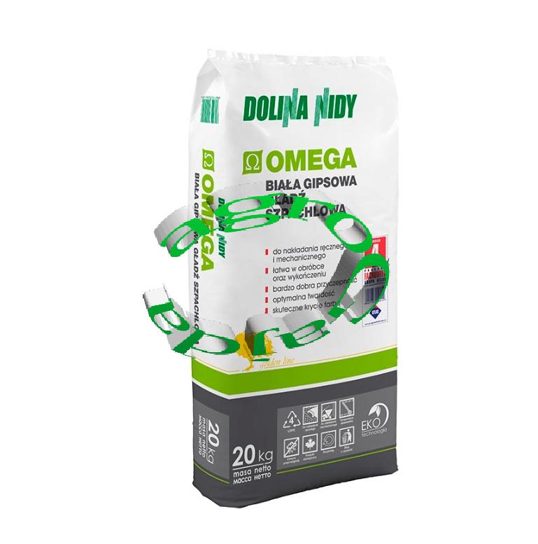 GIPSOWA GŁADŹ SZPACHLOWA 20 kg. OMEGA DOLINA NIDY
