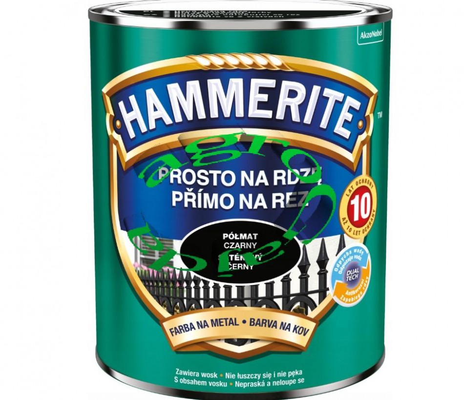 HAMMERITE FARBA NA RDZ� 0,7L CZARNY PӣMAT